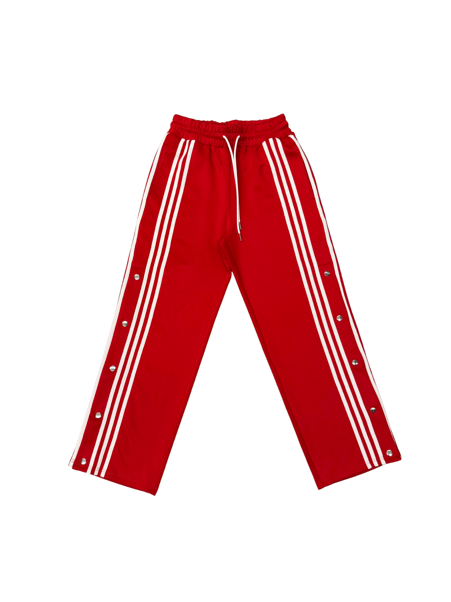 Snap button track pants(red)
